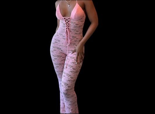 Lace See-Through One-Piece