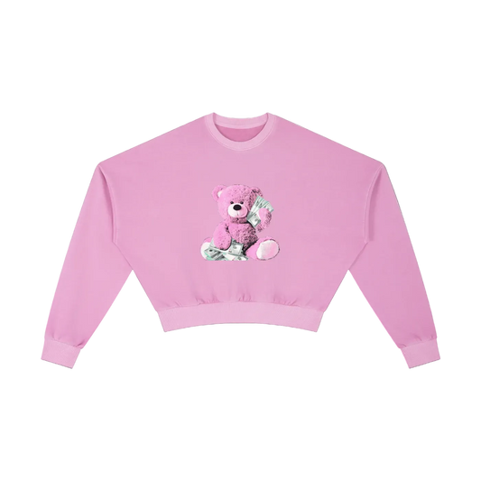 Pink Money Bear Crop Long Sleeve