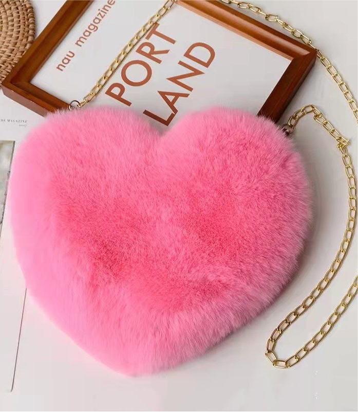 Plush Chain Heart Bag