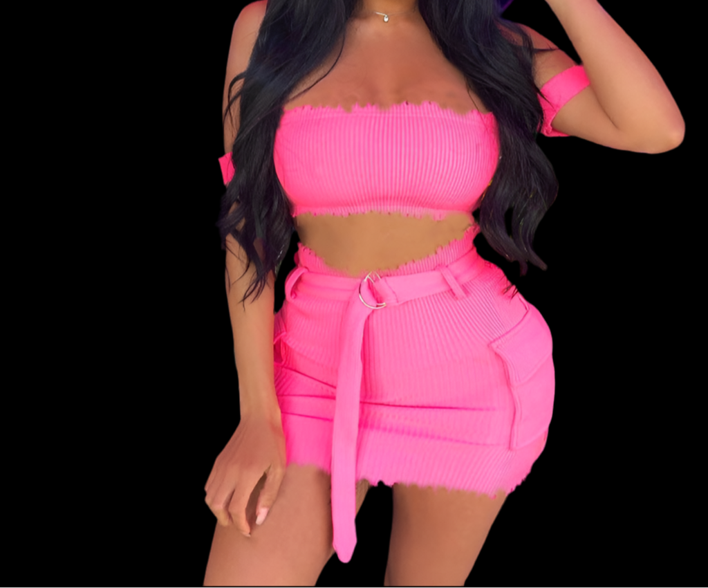 Off The Shoulder Skirt Set