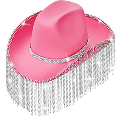 Pink Tassel Western Hat