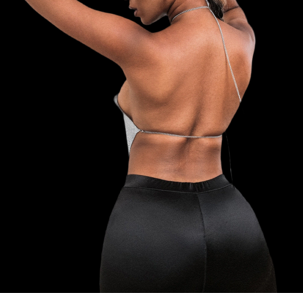 Hot Girl Halter Sequin Top