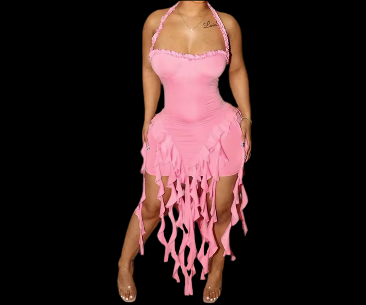 Ruffle Backout Dress