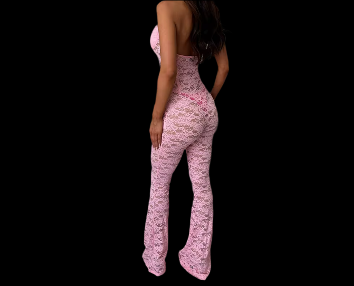 Lace See-Through One-Piece