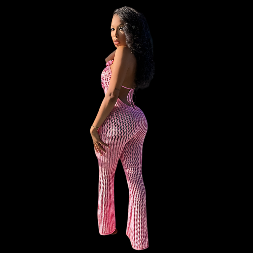 Knitted Hollow Backless Bodysuit