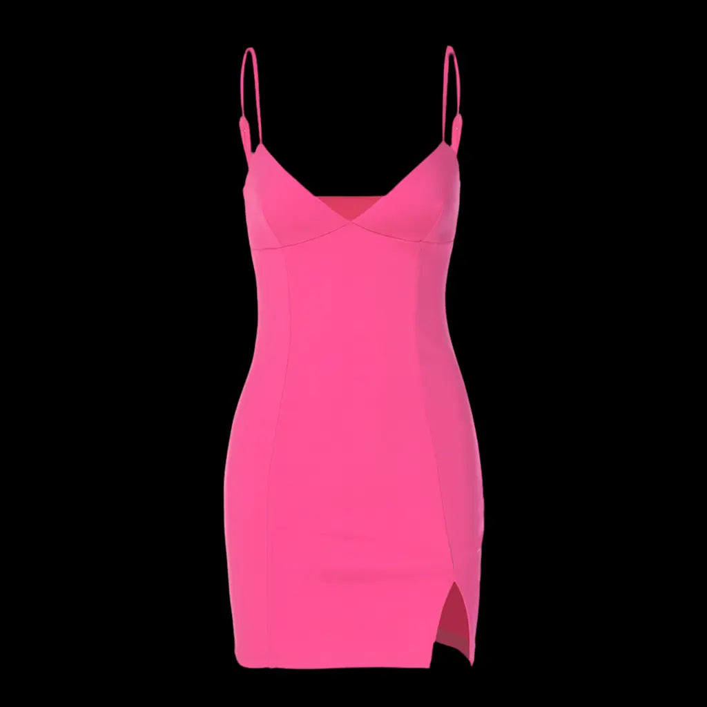 V-Neck Backless Sleeveless Split Dress