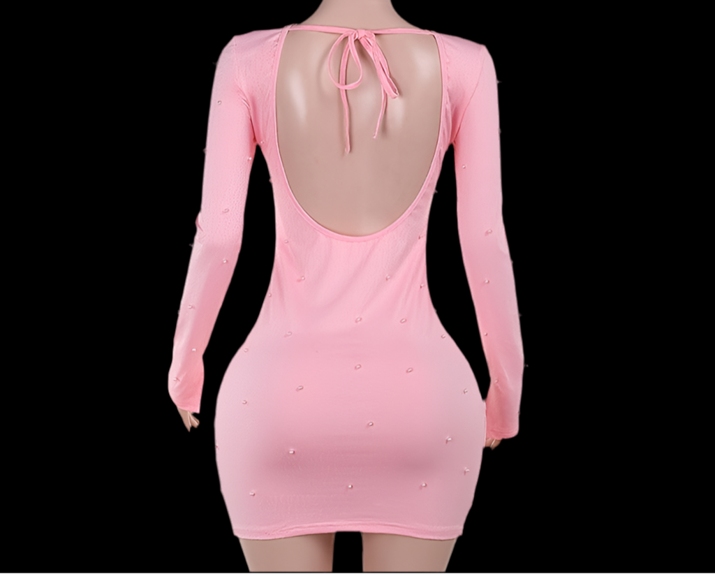 Backless Beaded Dress