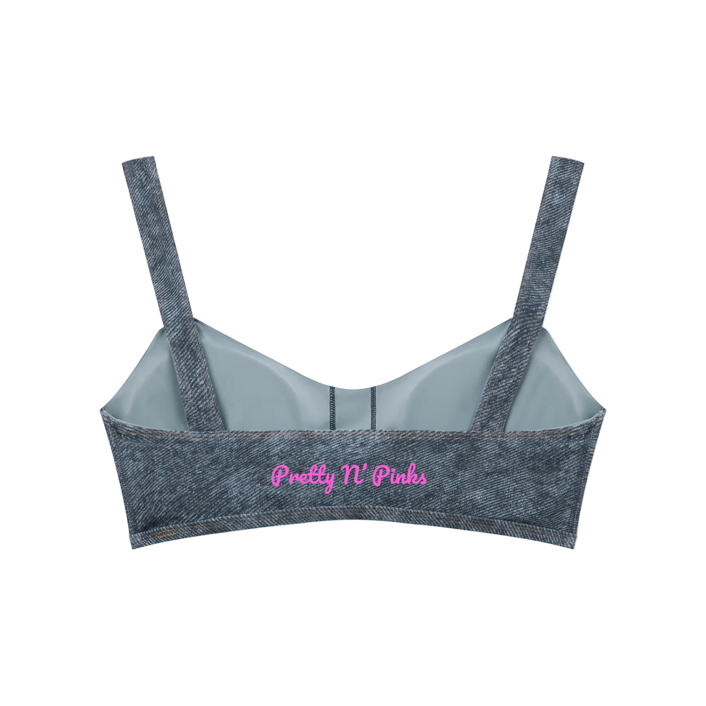 Faux Denim Sports Bra