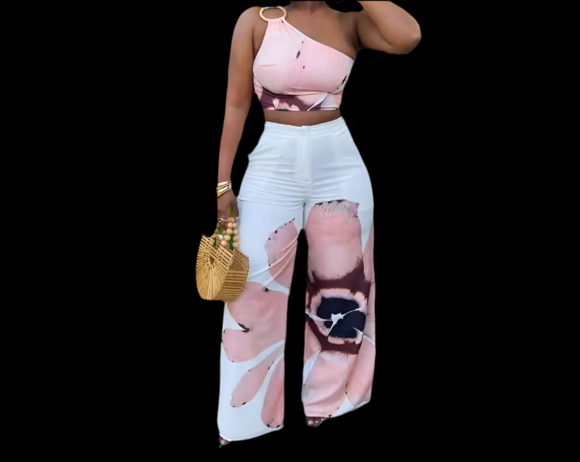 Wide-Legged Pants Two-Piece Set
