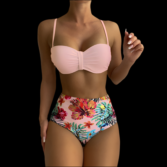 Floral Print Spaghetti Strap Bikini