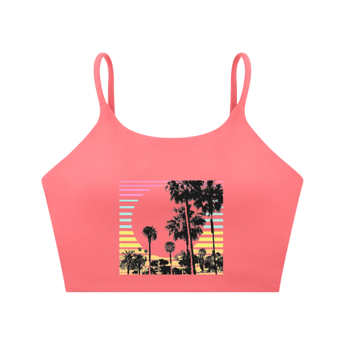 Pink Sunset Spaghetti Yoga Top