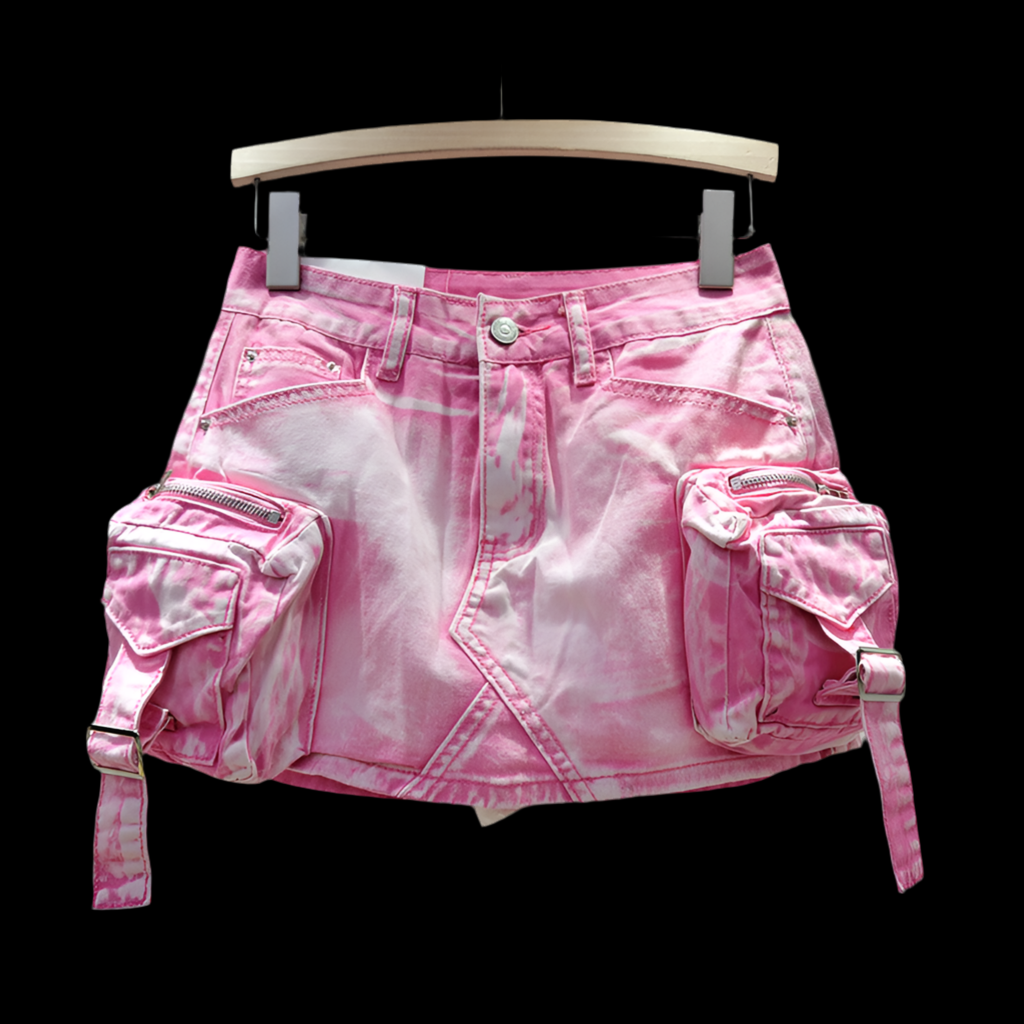 Retro Pocket Denim Skirt
