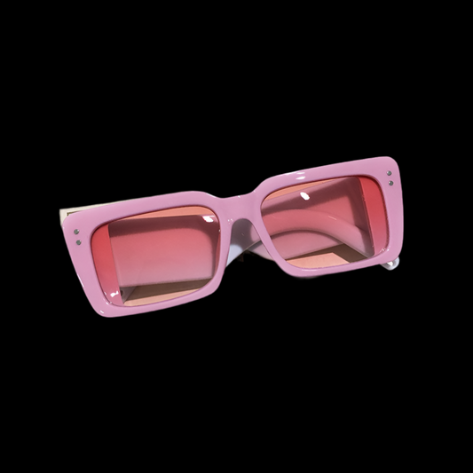 Rectangular Large Frame Trendy Pink Sunglasses