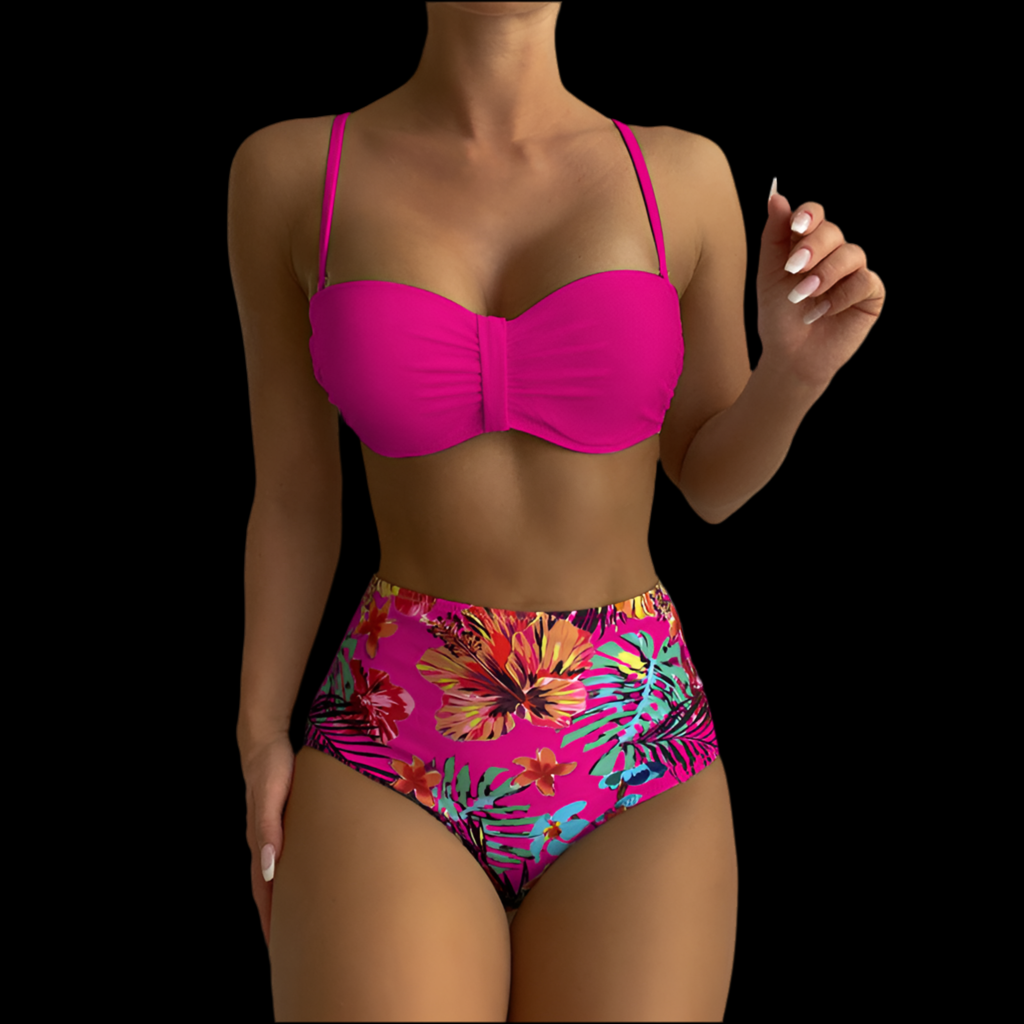 Floral Print Spaghetti Strap Bikini