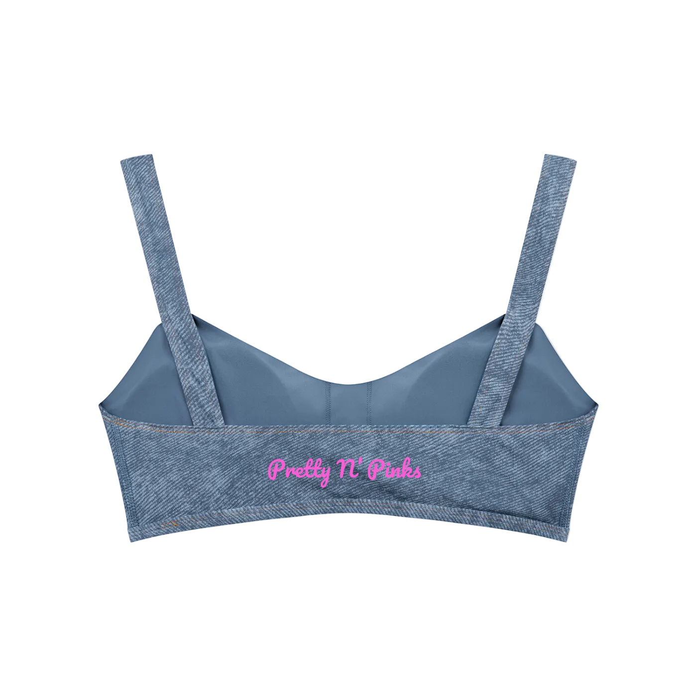 Faux Denim Sports Bra