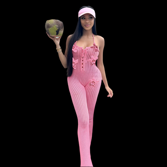 Knitted Hollow Backless Bodysuit