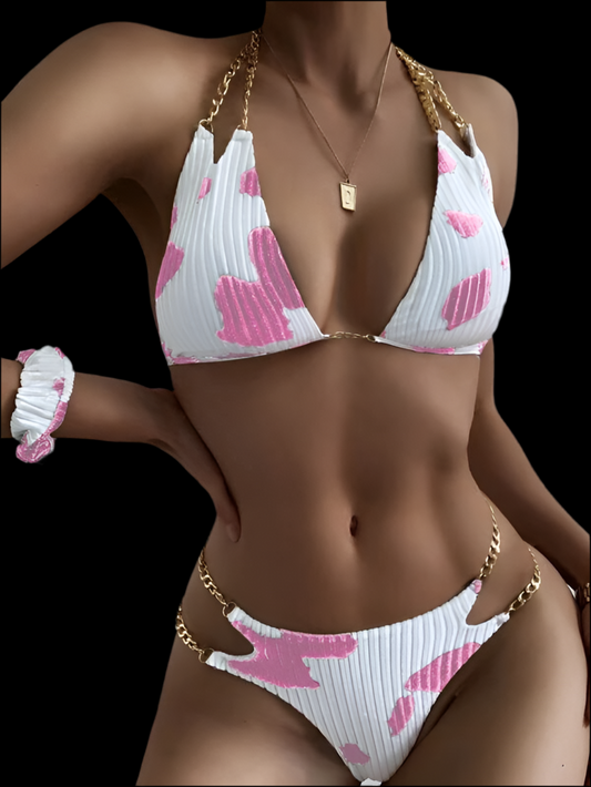 Cows Print Push Up Bikini